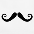 Moustache française retro à boucles.