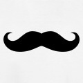 Moustache élégante vintage une couleur à personnaliser.