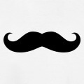 Moustache lgante vintage une couleur  personnaliser.