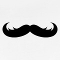 Moustache fantaisie  petits pics bouriffs.