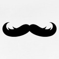 Moustache fantaisie  petits pics bouriffs.