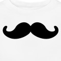 Moustache classique  boucles arrondies  personnaliser.