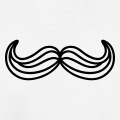 Moustache rigolote dessinée en traits épais.