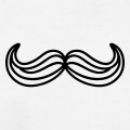 Moustache rigolote dessine en traits pais.