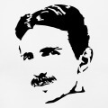 Nikola Tesla, visage stylis de l'inventeur.