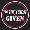 No fucks given et panneau stop, design humoristique et osef.