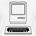Mac vintage, ordinateur stylisé à imprimer en ligne.