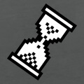 Cursor wait en forme de sablier, motif opaque dessin en pixels.