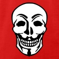 Mix du masque Anonymous et d'une tête de mort, design hacking et pirate.
