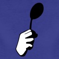 There is no spoon, il n'y a pas de cuillre, rplique culte de Matrix. Design et picto de main et cuillre deux couleurs.