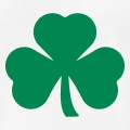 Trèfle classique à trois feuille, motif irlandais une couleur.
