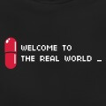 Welcome to the real world, citation Matrix en typo pixels avec pilule.