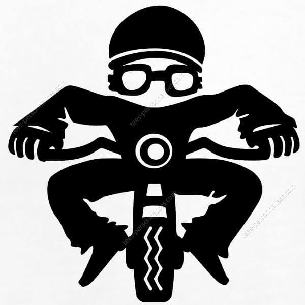 Téléchargement gratuit Images T Shirt Motard Rigolo Avec Casque Vintage Et Lunettes De Conduite le plus cool salutations