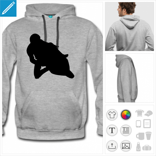 sweat-shirt homme biker à créer soi-même
