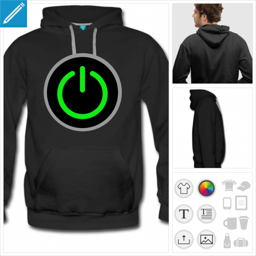 sweat homme game à personnaliser