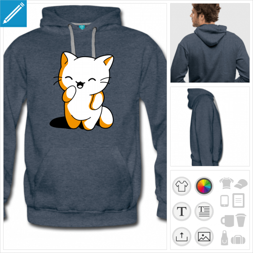 hoodie chaton personnalisable