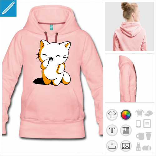 hoodie chaton  personnaliser en ligne