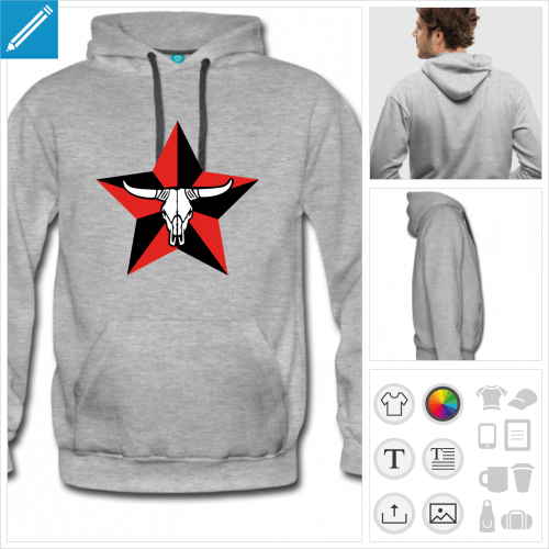 hoodie homme texas  personnaliser