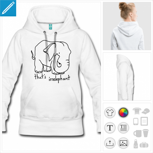 hoodie irrelephant  imprimer en ligne