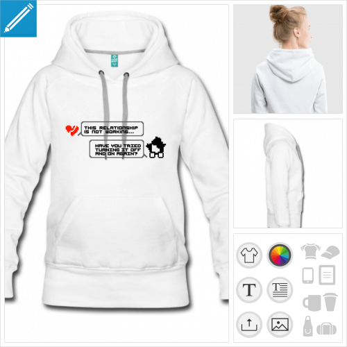 hoodie femme it crowd  crer soi-mme