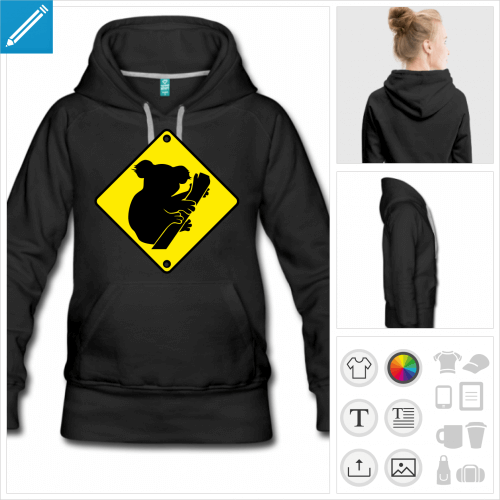 hoodie panneau Australie  imprimer en ligne