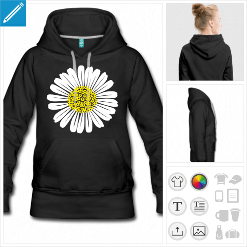 hoodie fleur  crer en ligne