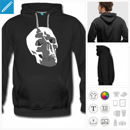 sweat  capuche crne stylis  personnaliser et imprimer en ligne