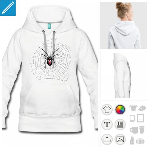 hoodie femme black widow  personnaliser en ligne