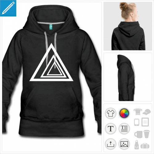 hoodie triangle personnalisable