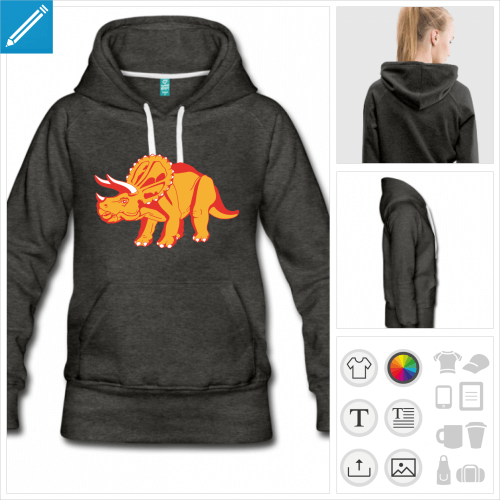 sweat-shirt dinosaure  imprimer en ligne