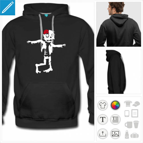 sweat  capuche Halloween  crer en ligne