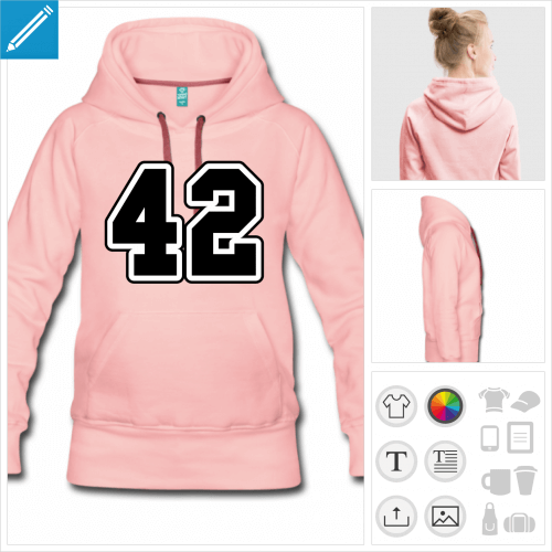 hoodie pour femme 42  personnaliser en ligne