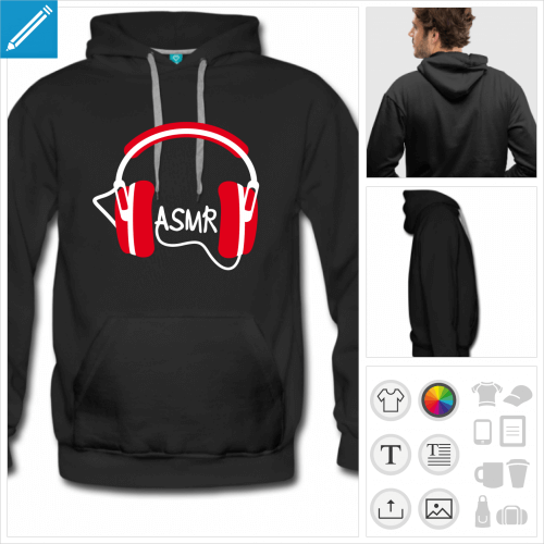 sweat homme asmr  personnaliser en ligne