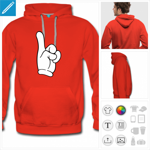 hoodie rouge index  crer en ligne