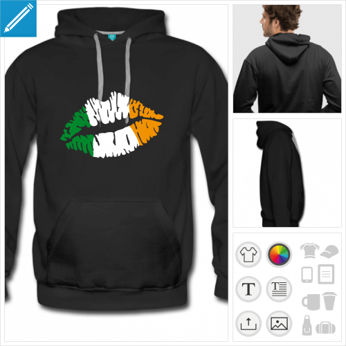 sweat homme Saint Patrick  crer soi-mme