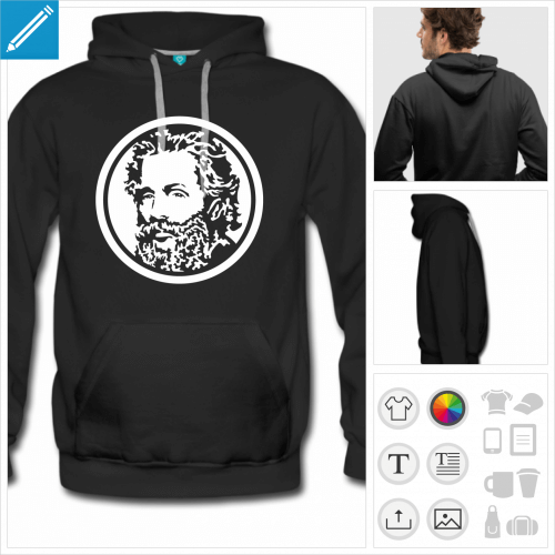 sweat homme Herman Melville personnalisable