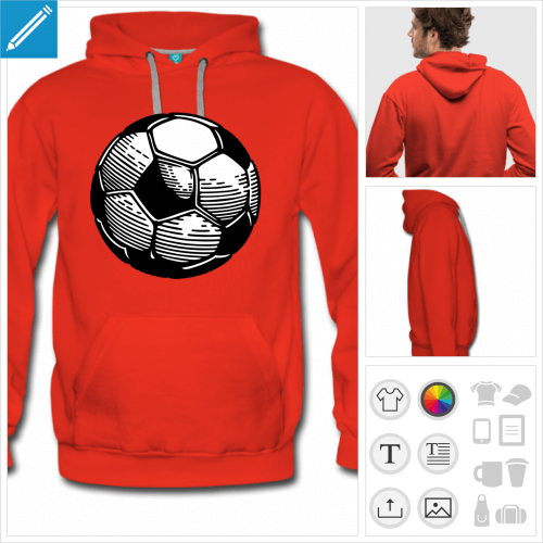 sweatshirt ballon de foot  personnaliser