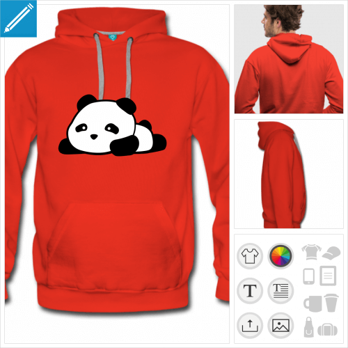 sweat-shirt panda kawaii rigolo  personnaliser