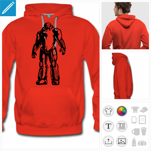 sweatshirt robot geek  imprimer en ligne