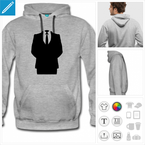 sweat-shirt homme anonymous  crer soi-mme