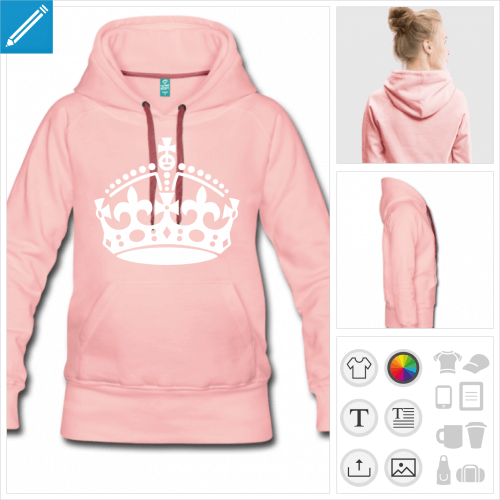 sweat  capuche keep calm  personnaliser et imprimer en ligne