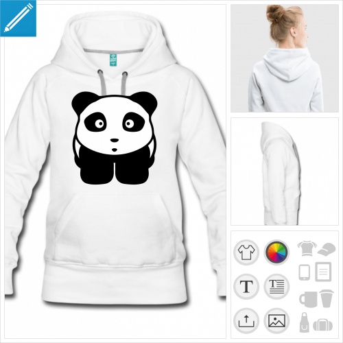 hoodie femme pandas  crer en ligne