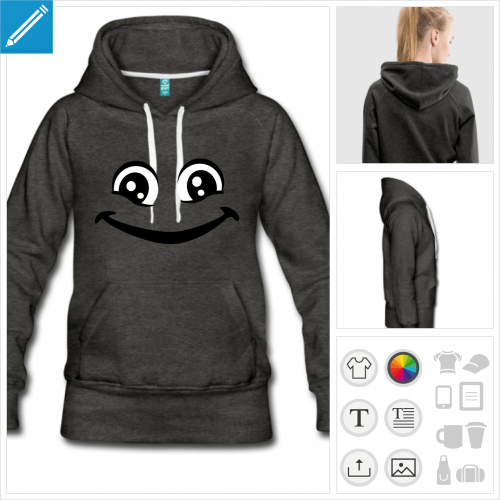 hoodie noir yeux  crer en ligne