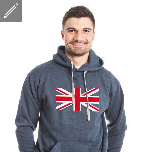 Hoodie homme drapeau anglais  imprimer en ligne.