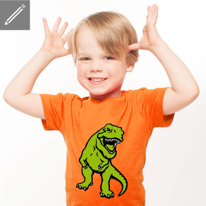 T-shirt dinosaure pour enfant  personnaliser.