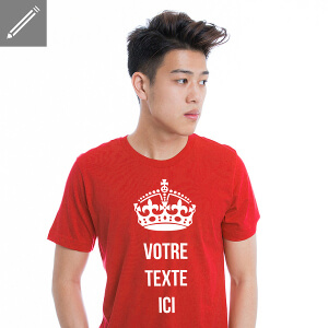 T-shirt Keep Calm and votre texte personnalis.