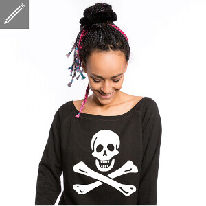 T-shirt Femme drapeau pirate  personnaliser en ligne.