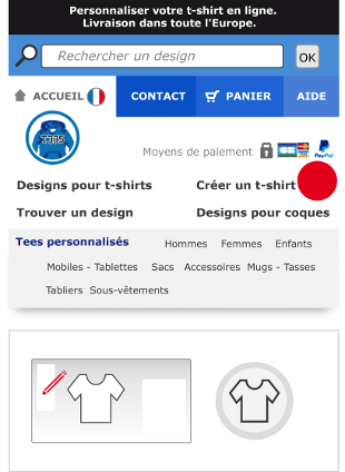 Spreadshirt propose des centaines d'articles, t-shirt homme, t-shirt femme ou enfant, tasse, sac, tote bag etc.