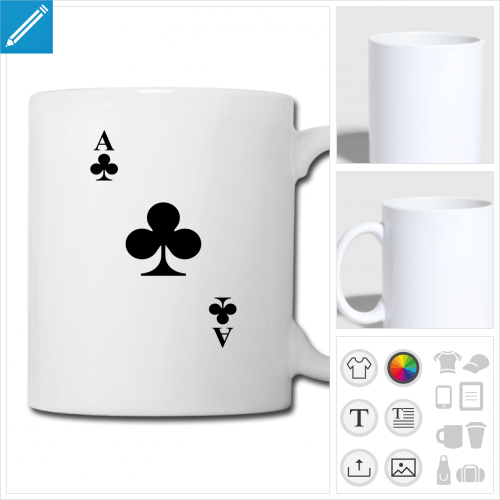 tasse carte  jouer  crer soi-mme