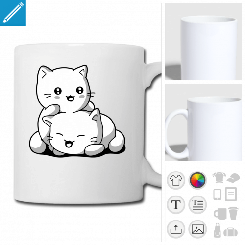 tasse chat  personnaliser et imprimer en ligne